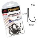 Kit 25 Anzol Maruseigo com Fisga Pinnacle Ring N-22 Afiado