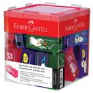 kit 25 Apontador De Lapis FABER CASTELL Com Deposito Pet Sortido