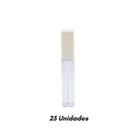 Kit 25 Batons Matte Líquido Transparente Tubo Quadrado 4,5ml