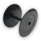 Kit 25 Bobina Carretel Plástico Grande Preto