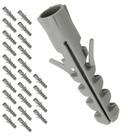 Kit 25 Bucha 10mm De Plastico Fixação Para Prateleiras Moveis Armários Suporte Em Parede Concreto