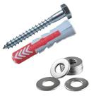 Kit 25 Bucha Duopower 10+parafuso Sextavado 1/4x65 E Arruela