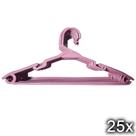 Kit 25 Cabides Infantil Reforçado Polipropileno Para Guarda Roupa Criança Bebê 30cm Resistente Cores -
