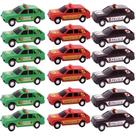 Kit 25 Carrinho Carro Brinquedo 17cm Polícia Bombeiro Doação Atacado Barato