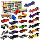 Kit 25 Carrinhos De Metal Carro De Brinquedo Miniaturas
