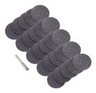 Kit 25 Discos Corte Mini Retifica Com Fibra De Vidro 32mm + 2 hastes
