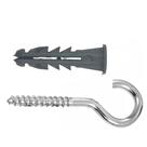 Kit 25 Ganchos 2,9x42 Zincados e Bucha 5 S Com Anel Pead Usaf