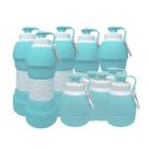 Kit 25 Garrafas de Silicone 580ml Azul