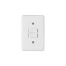 Kit 25 interruptor Elétrico 2 Teclas Simples Branca - Ilumi