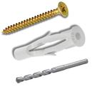 Kit 25 Parafuso Chipboard 5,0x60 Ciser + 25 Bucha 8 Fu + 1 Broca 8mm