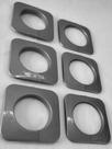 Kit 25 Pares Ilhós Para Cortina Quadrado 28mm Titânio Plástico