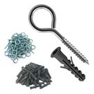 Kit 25 Pitão 3,3x53 Zincado e Bucha 6 S Com Anel Pead Usaf
