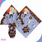 Kit 25 Sacos Para Ovos de Páscoa - Embalagem Practice Vários Tamanhos modelo:Chocolatier - AZULtamanho:39x39 (350g a 50