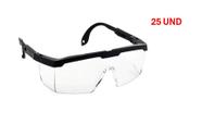 Kit 25 und Oculos De Protecao Epi Segurança Incolor