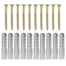 Kit 250 Parafusos Madeira Philips 4,5x50mm + Buchas