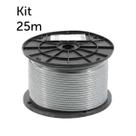 Kit 25m de Cabo de Aço Revestido em Pvc 4,8 Mm X 6,4 Mm (3/16" X 1/4") - Vonder Kit 25m de Cabo de Aço Revestido em Pvc 4,8 Mm X 6,4 Mm (3/16" X 1/4") - Vonder