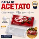 Kit 25un Caixa de Acetato Embalagem para Chocolate Tipo Kit-Kat PX-261 (10.3x6.5x1.3 cm) Confeitaria