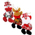 Kit 27 Pendente Natalino Boneco De Neve Rena Papai Noel 18cm