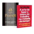 Kit 2livros, As 48 leis do Poder + Scrum, A Arte de Fazer o Dobro do Trabalho na Metade do Tempo, Clássico Sobre Multiplicar Riqueza
