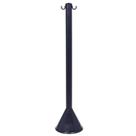 Kit 2PC Pedestal Pvc Preto Para Corrente de Segurança 90cm -Plastcor