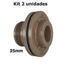 Kit 2Un Adaptador Flange 3/4 (25mm) Caixa D Água FORTLEV