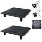 Kit 2un Arandela Quadrada 6 Polegadas Som Ambiente Teto Gesso e Parede Sem Alto Falante - Preta