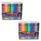 Kit 2un Caneta Hidrografica X Ponta 2.0mm Com 24 Cores Famix Kit 2un Caneta Hidrografica X Ponta 2.0mm Com 24 Cores Famix