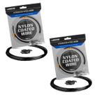 Kit 2UN Empate Cabo Aço Pesca Marine Sports Black Flexível 10m 120 Lbs 70 Luvas