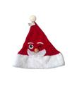 Kit 2un Gorro de natal de pelúcia com carinha de papai Noel