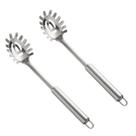 kit 2un Pegador de macarrão aço inox concha colher massas
