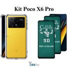 Kit 2UN Película Fosca Privacidade + Capa Transparente para Xiaomi Poco X6 PRO 5G