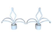 Kit 2un Ponteira em aço para varão de cortina, modelo flor líz 28mm