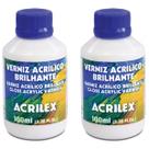 Kit 2un Verniz Acrílico Brilhante 100ml Acrilex Madeira MDF Kit 2un Verniz Acrílico Brilhante 100ml Acrilex Madeira MDF