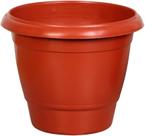 Kit 2Vaso de Planta Redondo 22 cm Marrom Jardim