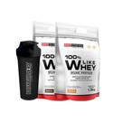 Kit 2X 100% Like Whey 1.8Kg + Coqueteleira