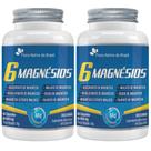 KIT 2X 6 Magnésios (Taurato, Malato, Citrato, Ascorbato, Quelato e Óxido) 60 cápsulas - Flora Nativa