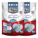 Kit 2x Areia Higiênica Premium para Gatos 4kg Bentonita Natural, Alta Absorção, Sem Perfume