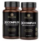 Kit 2x B Complex Vitaminas do Complexo B + Magnésio - 120 Caps cada - Essential Nutrition