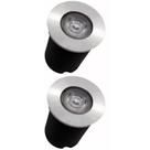 Kit 2x Balizador Blindado Piso LED 1W IP65 Bivolt Branco Quente Kit 2x Balizador Blindado Piso LED 1W IP65 Bivolt Branco Quente