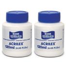 Kit 2x Base Acrílica Artesanato 120ml Acrilex Ideal para Preparação de Pintura em Madeira MDF Cerâmica Gesso Kit 2x Base Acrílica Artesanato 120ml Acrilex Ideal para Preparação de Pintura em Madeira MDF Cerâmica Gesso