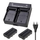 Kit 2x Baterias e Carregador Duplo NP-F550 Monitores e Leds