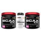 Kit 2x BCAA Powder 4.5 250g + Power Creatina 100g - Bodybuilders