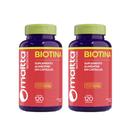 Kit 2x Biotina 2x60 cápsulas Maltta Sabor:Sem sabor