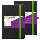 Kit 2x Caderneta Collection 14x21cm 80 Fls Pautadas Preto e Verde