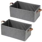Kit 2x Caixa Organizadora Cesto Dobrável Guarda Roupa Grande