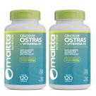 Kit 2x Cálcio de Ostras Original Suplemento Alimentar Natural Vitamina D3 Cálcio Duom 120 Cápsulas