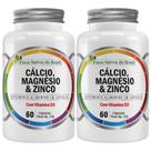 KIT 2X Cálcio, Magnésio, Zinco e Vit D3 60 Cápsulas - Flora Nativa
