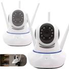 Kit 2x Câmeras Ip Sem Fio 3 Antenas 360 Hd 720p Wifi Visão Noturna com Alarme Kit 2x Câmeras Ip Sem Fio 3 Antenas 360 Hd 720p Wifi Visão Noturna com Alarme