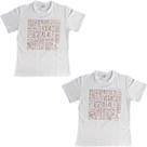 Kit 2X Camiseta de Algodão Feminina - Tamanho P Branca - Nutrify