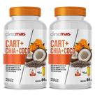 KIT 2X Cartamo + Chia + Coco 1000mg 60 cápsulas - Clinicmais